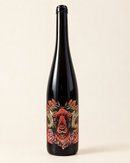 Geiss Pinot Noir 2023 wine bottle, front label, warm cream studio background